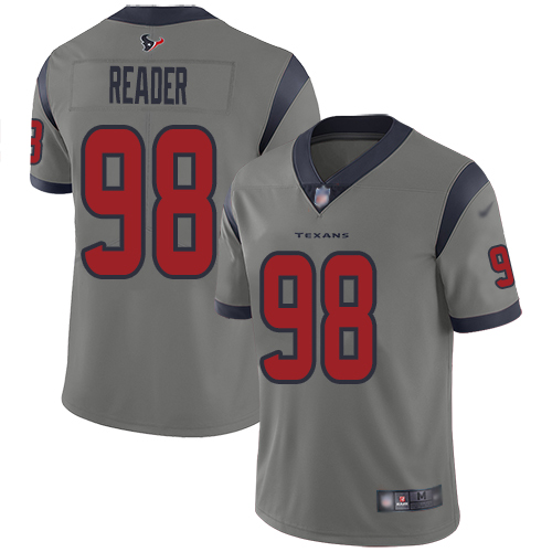 Houston Texans Limited Gray Men D J  Reader Jersey NFL Football #98 Inverted Legend->women nfl jersey->Women Jersey